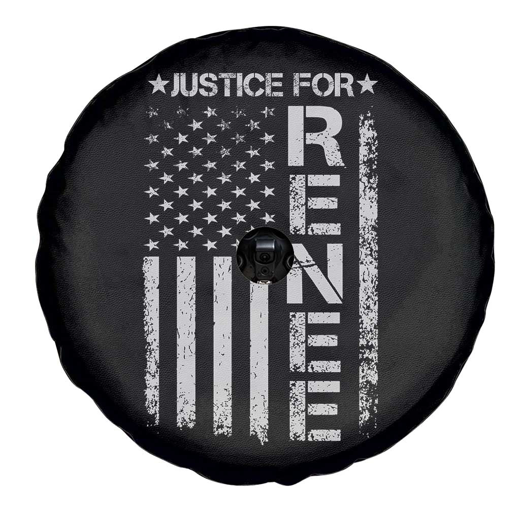 Justice for Renee American Flag Spare Tire Cover Minneapolis Jan 8 2026 Memorial Tribute - Wonder Print Shop
