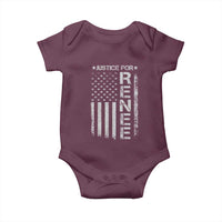 Justice for Renee American Flag Baby Onesie Minneapolis Jan 8 2026 Memorial Tribute - Wonder Print Shop