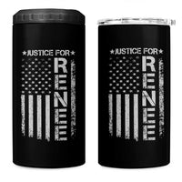 Justice for Renee American Flag 4 in 1 Can Cooler Tumbler Minneapolis Jan 8 2026 Memorial Tribute - Wonder Print Shop