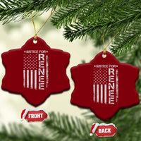 Justice for Renee American Flag Ceramic Ornament Minneapolis Jan 8 2026 Memorial Tribute - Wonder Print Shop