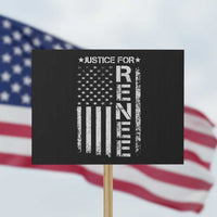 Justice for Renee American Flag Protest Sign Minneapolis Jan 8 2026 Memorial Tribute