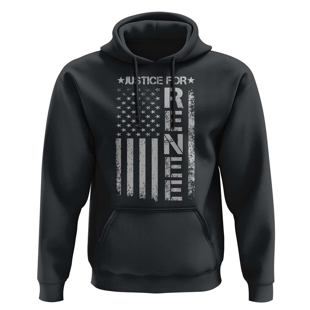 Justice for Renee American Flag Hoodie Minneapolis Jan 8 2026 Memorial Tribute - Wonder Print Shop