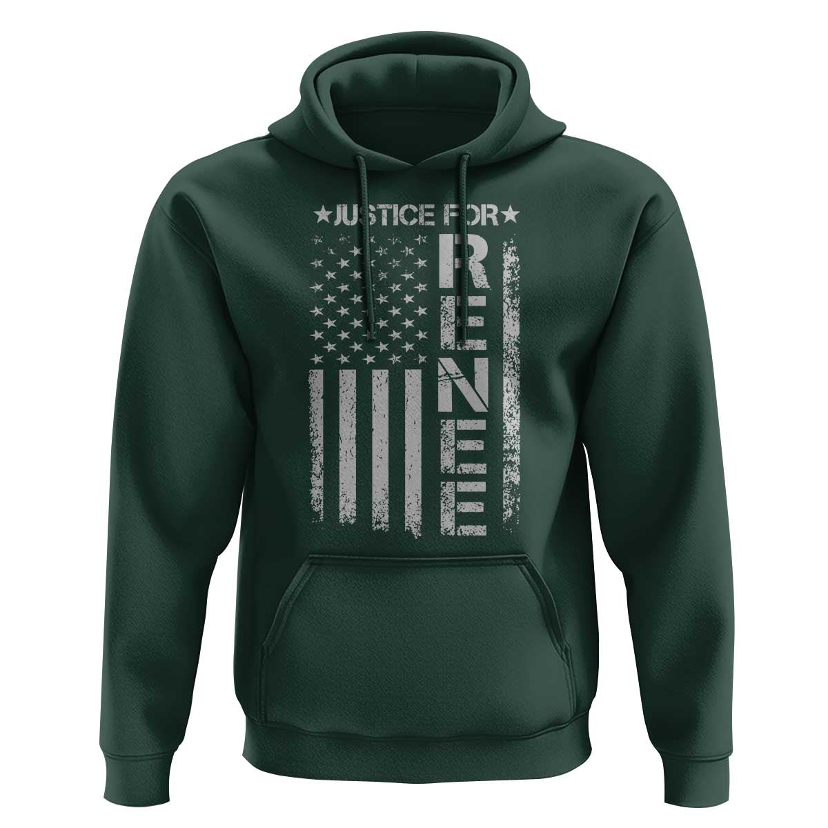 Justice for Renee American Flag Hoodie Minneapolis Jan 8 2026 Memorial Tribute - Wonder Print Shop