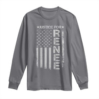 Justice for Renee American Flag Long Sleeve Shirt Minneapolis Jan 8 2026 Memorial Tribute - Wonder Print Shop