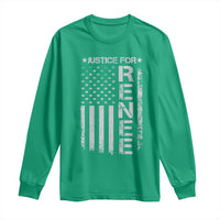 Justice for Renee American Flag Long Sleeve Shirt Minneapolis Jan 8 2026 Memorial Tribute - Wonder Print Shop