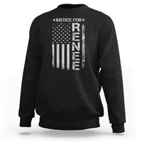 Justice for Renee American Flag Sweatshirt Minneapolis Jan 8 2026 Memorial Tribute - Wonder Print Shop