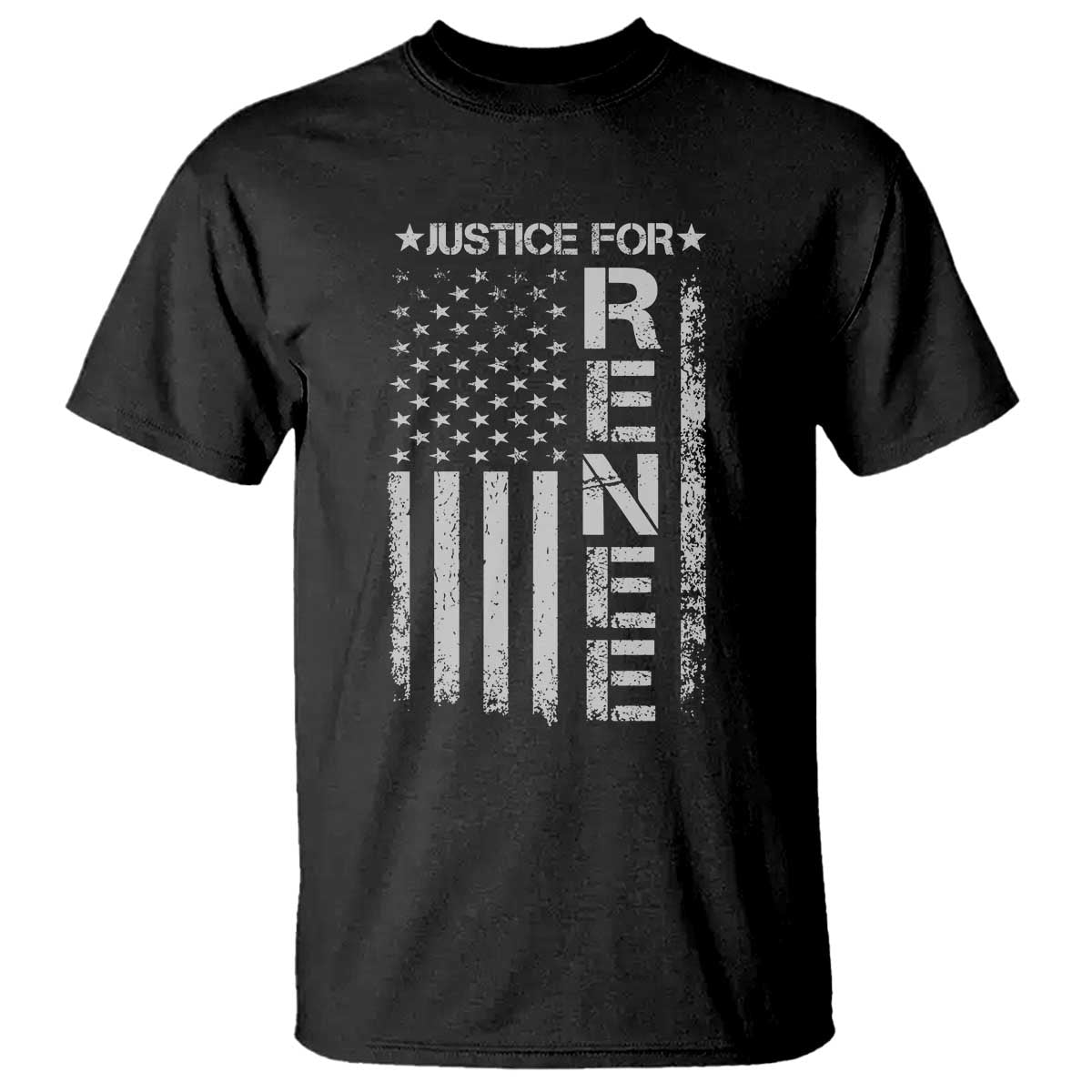 Justice for Renee American Flag T Shirt Minneapolis Jan 8 2026 Memorial Tribute - Wonder Print Shop