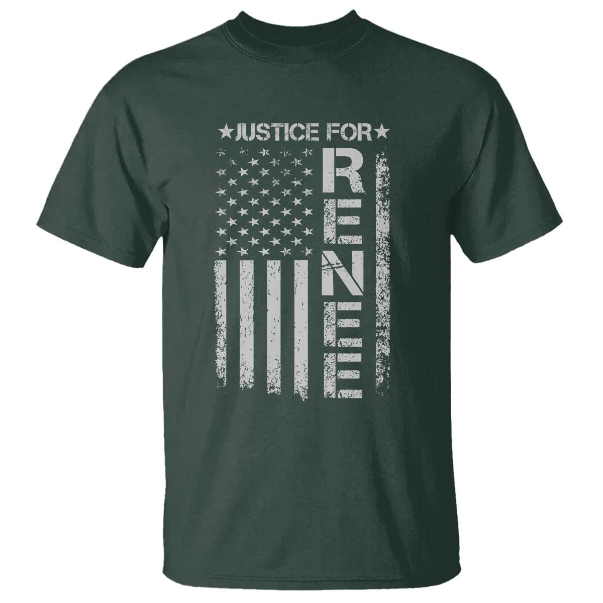 Justice for Renee American Flag T Shirt Minneapolis Jan 8 2026 Memorial Tribute - Wonder Print Shop