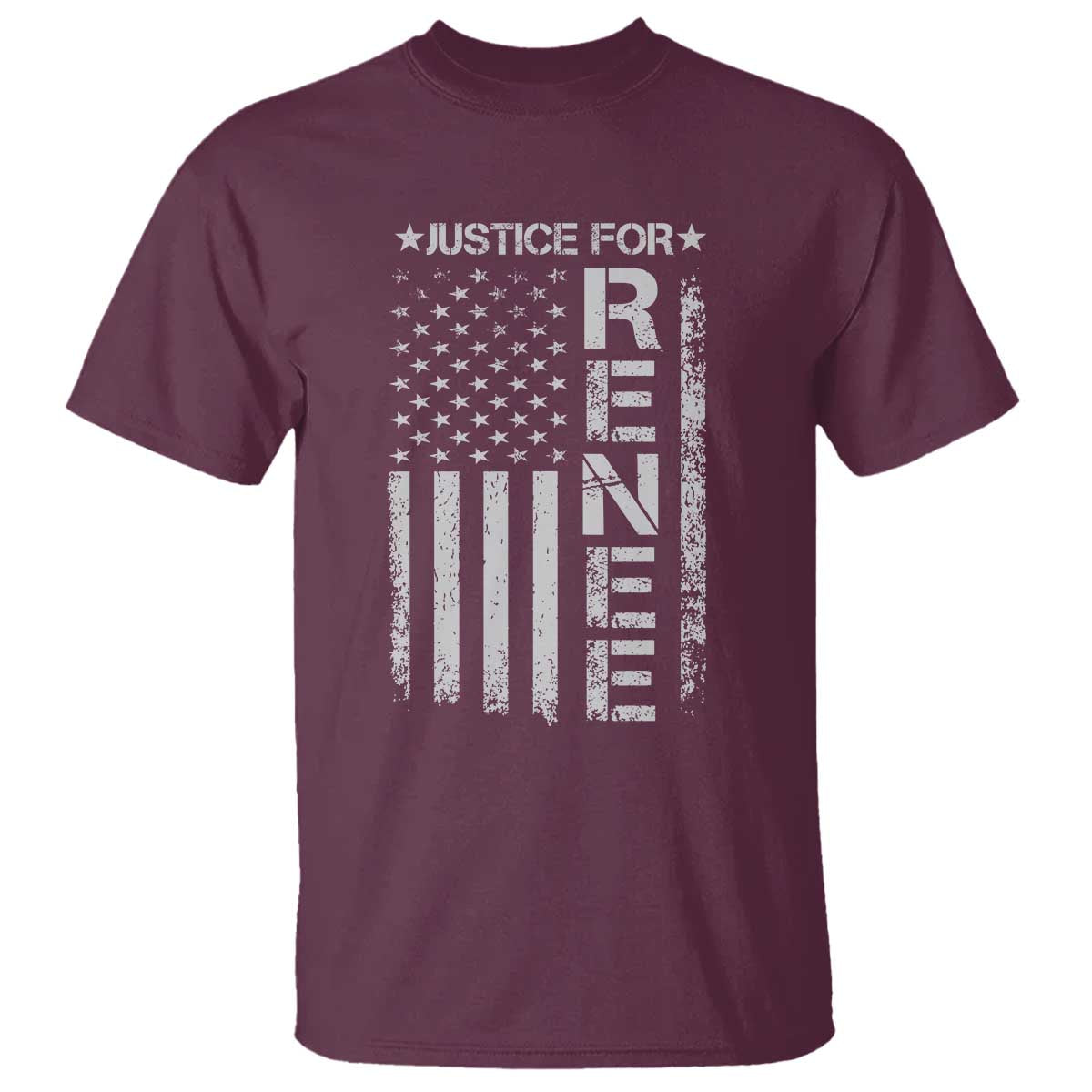 Justice for Renee American Flag T Shirt Minneapolis Jan 8 2026 Memorial Tribute - Wonder Print Shop