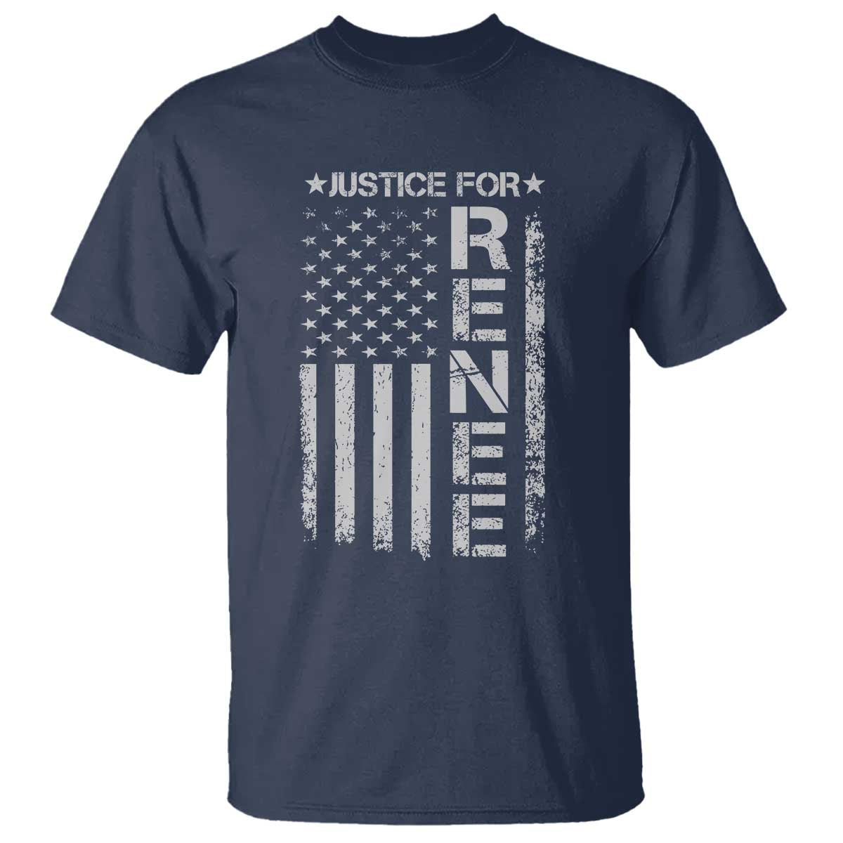 Justice for Renee American Flag T Shirt Minneapolis Jan 8 2026 Memorial Tribute - Wonder Print Shop