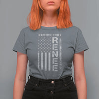 Justice for Renee American Flag T Shirt For Women Minneapolis Jan 8 2026 Memorial Tribute - Wonder Print Shop