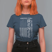 Justice for Renee American Flag T Shirt For Women Minneapolis Jan 8 2026 Memorial Tribute - Wonder Print Shop