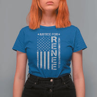 Justice for Renee American Flag T Shirt For Women Minneapolis Jan 8 2026 Memorial Tribute - Wonder Print Shop