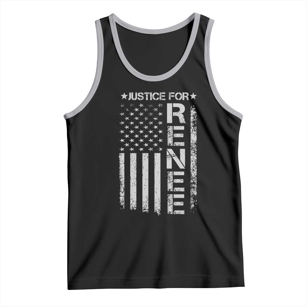 Justice for Renee American Flag Tank Top Minneapolis Jan 8 2026 Memorial Tribute - Wonder Print Shop