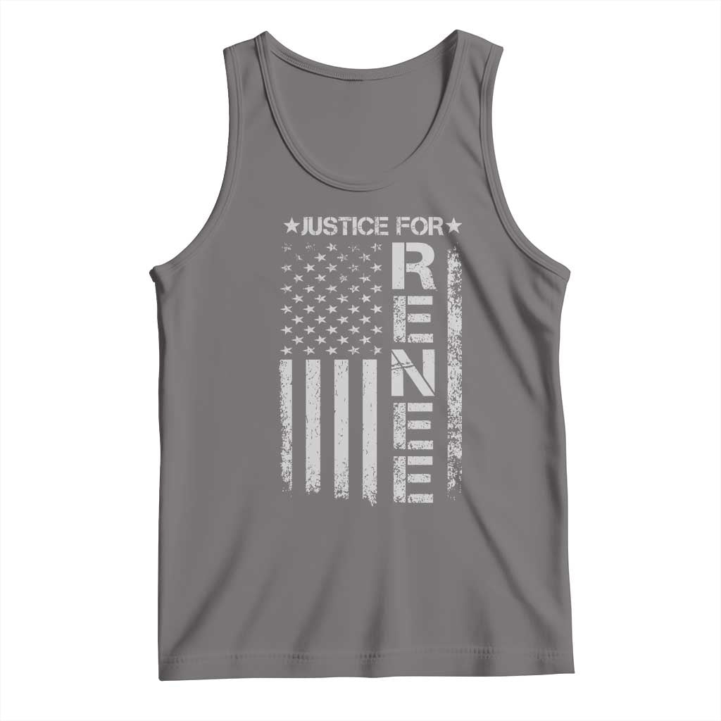 Justice for Renee American Flag Tank Top Minneapolis Jan 8 2026 Memorial Tribute - Wonder Print Shop