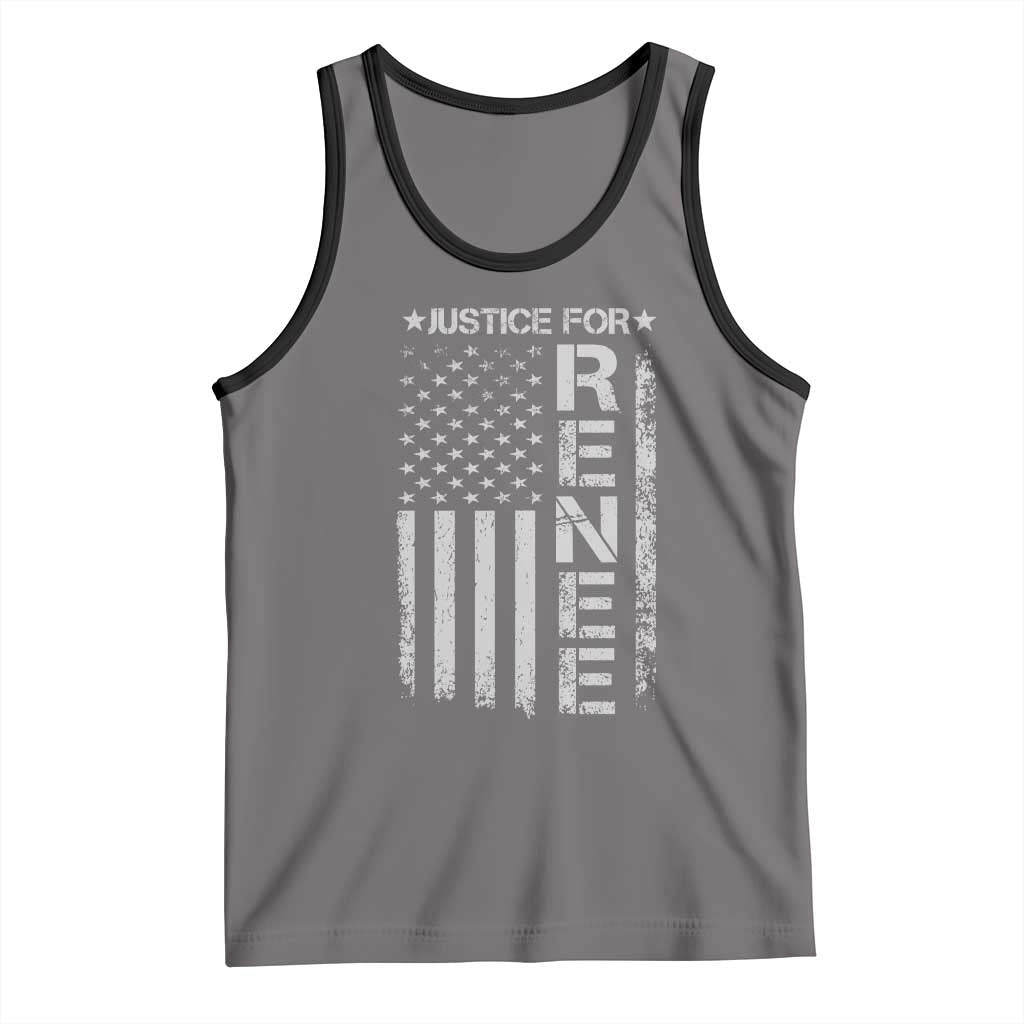 Justice for Renee American Flag Tank Top Minneapolis Jan 8 2026 Memorial Tribute - Wonder Print Shop