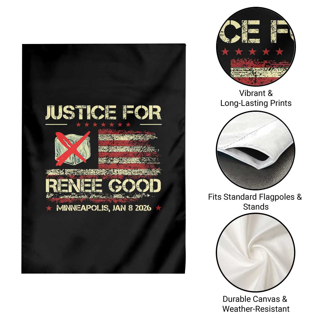 Justice for Renee Good Garden Flag Minneapolis Jan 8 2026 American Flag Stop Ice - Wonder Print Shop
