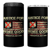 Justice for Renee Good 4 in 1 Can Cooler Tumbler Minneapolis Jan 8 2026 American Flag Stop Ice - Wonder Print Shop