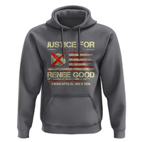 Justice for Renee Good Hoodie Minneapolis Jan 8 2026 American Flag Stop Ice - Wonder Print Shop