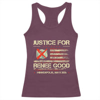 Justice for Renee Good Racerback Tank Top Minneapolis Jan 8 2026 American Flag Stop Ice - Wonder Print Shop