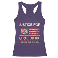 Justice for Renee Good Racerback Tank Top Minneapolis Jan 8 2026 American Flag Stop Ice - Wonder Print Shop