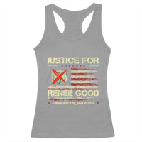 Justice for Renee Good Racerback Tank Top Minneapolis Jan 8 2026 American Flag Stop Ice - Wonder Print Shop