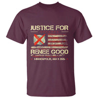 Justice for Renee Good T Shirt Minneapolis Jan 8 2026 American Flag Stop Ice - Wonder Print Shop