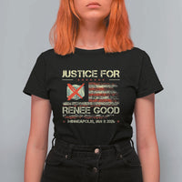 Justice for Renee Good T Shirt For Women Minneapolis Jan 8 2026 American Flag Stop Ice - Wonder Print Shop