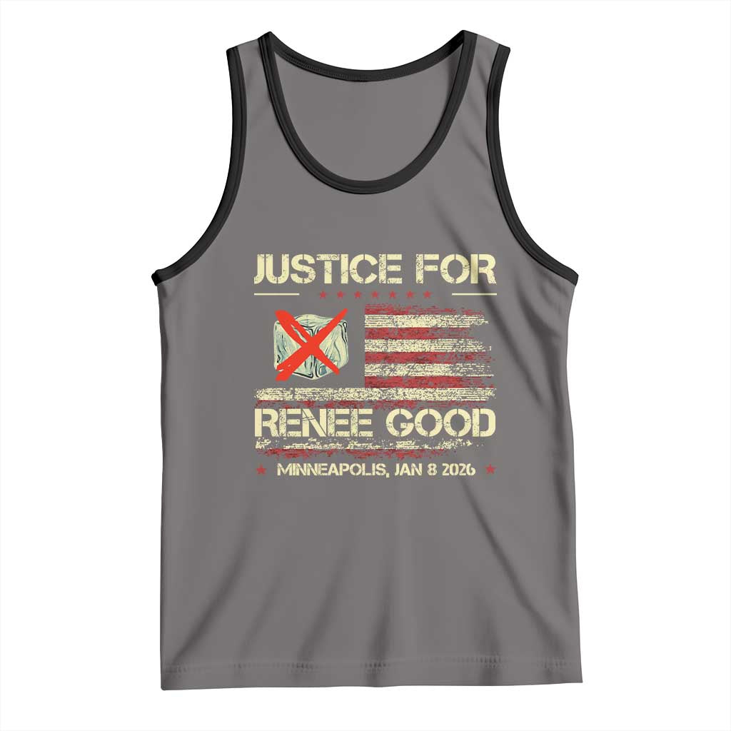 Justice for Renee Good Tank Top Minneapolis Jan 8 2026 American Flag Stop Ice - Wonder Print Shop