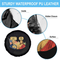 Funny George Washington and Jesus Conversation Spare Tire Cover Patriotic Commentary Historical Icons