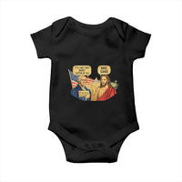 Funny George Washington and Jesus Conversation Baby Onesie Patriotic Commentary Historical Icons