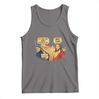 Funny George Washington and Jesus Conversation Tank Top Patriotic Commentary Historical Icons