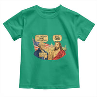 Funny George Washington and Jesus Conversation Toddler T Shirt Patriotic Commentary Historical Icons