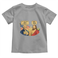 Funny George Washington and Jesus Conversation Toddler T Shirt Patriotic Commentary Historical Icons