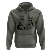 Funny George Washington and Jesus Satire Hoodie Political Commentary Founding Fathers and Faith