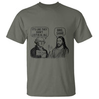 Funny George Washington and Jesus Satire T Shirt Political Commentary Founding Fathers and Faith