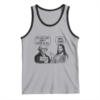 Funny George Washington and Jesus Satire Tank Top Political Commentary Founding Fathers and Faith