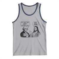Funny George Washington and Jesus Satire Tank Top Political Commentary Founding Fathers and Faith