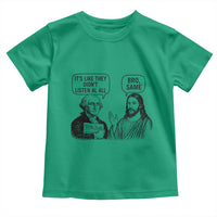 Funny George Washington and Jesus Satire Toddler T Shirt Political Commentary Founding Fathers and Faith