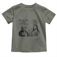 Funny George Washington and Jesus Satire Toddler T Shirt Political Commentary Founding Fathers and Faith