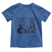 Funny George Washington and Jesus Satire Toddler T Shirt Political Commentary Founding Fathers and Faith