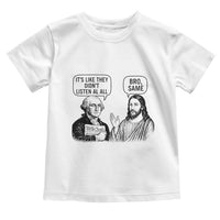 Funny George Washington and Jesus Satire Toddler T Shirt Political Commentary Founding Fathers and Faith