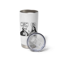 Funny George Washington and Jesus Satire Tumbler Cup Political Commentary Founding Fathers and Faith