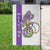 Crawfish & Beads Mardi Gras Welcome Garden Flag Louisiana Party Outdoor Banner