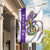 Crawfish & Beads Mardi Gras Welcome Garden Flag Louisiana Party Outdoor Banner