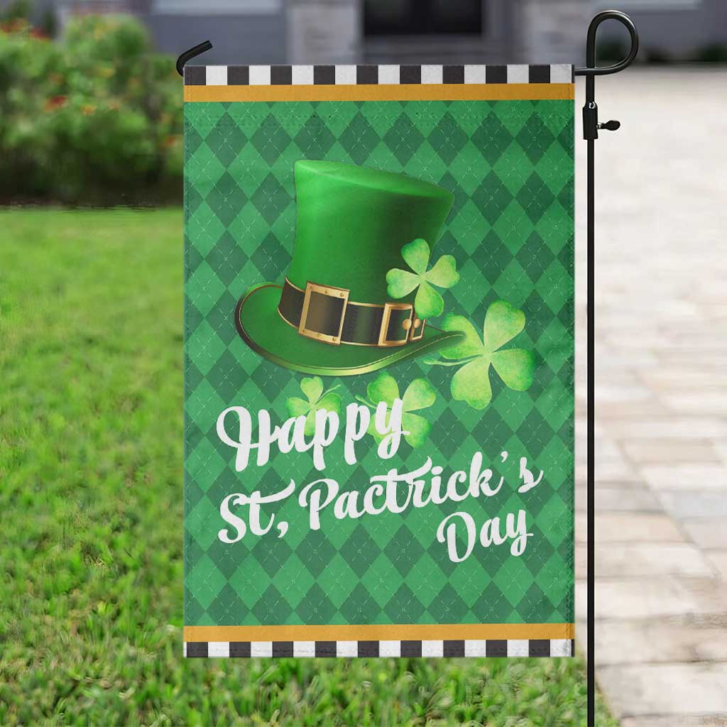 Green Leprechaun Hat Garden Flag St. Patrick’s Day Outdoor Decor
