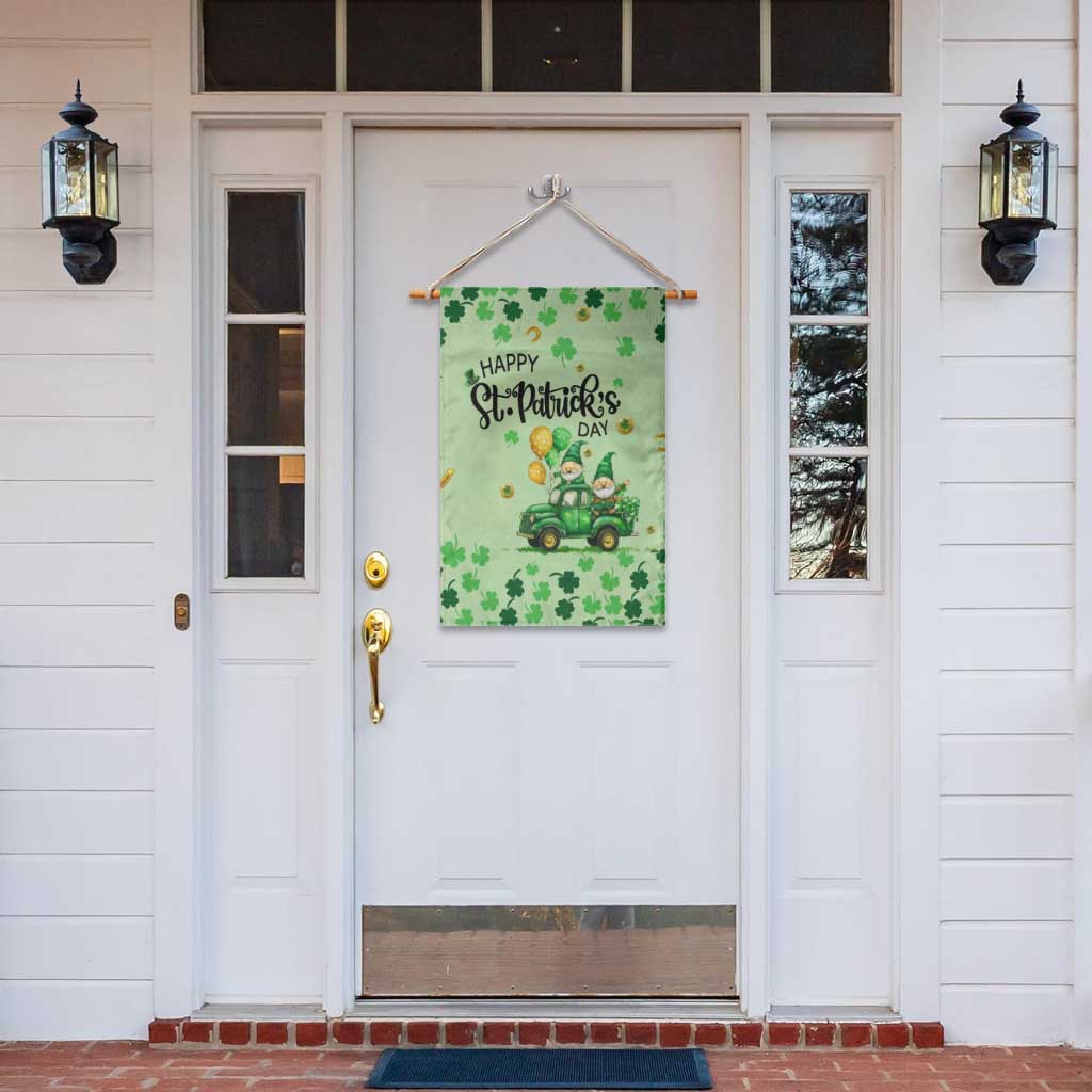 Happy St Patrick's Day Gnomes Welcome Garden Flag Lucky Shamrock Gnomies Patio Decor
