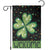 Green Dot Shamrock Welcome Garden Flag Lucky Clover St. Patrick's Day Outdoor Decor