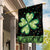 Green Dot Shamrock Welcome Garden Flag Lucky Clover St. Patrick's Day Outdoor Decor