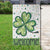 Lucky Shamrock Welcome Garden Flag Green Dot Clover St. Patrick's Day Outdoor Decor